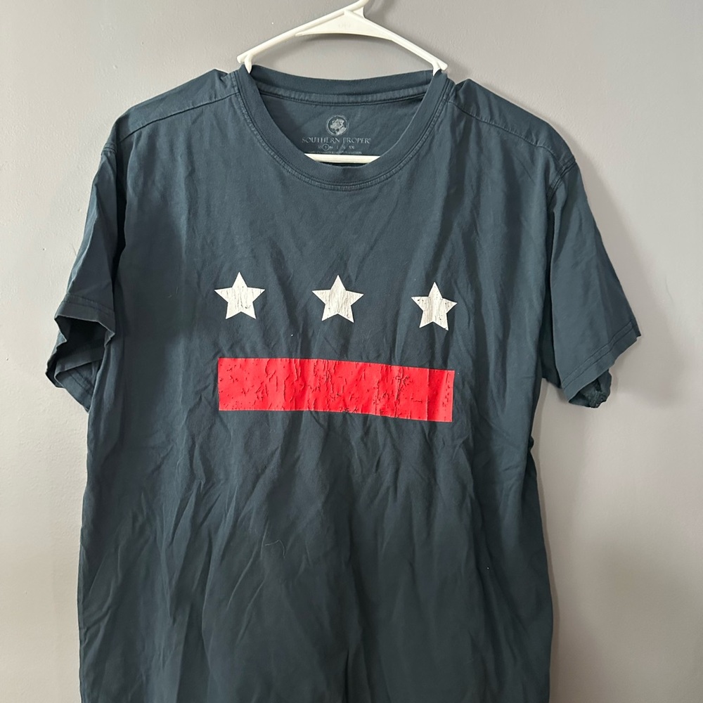 Southern Proper Men's navy T-Shirt with Red and White Stars
